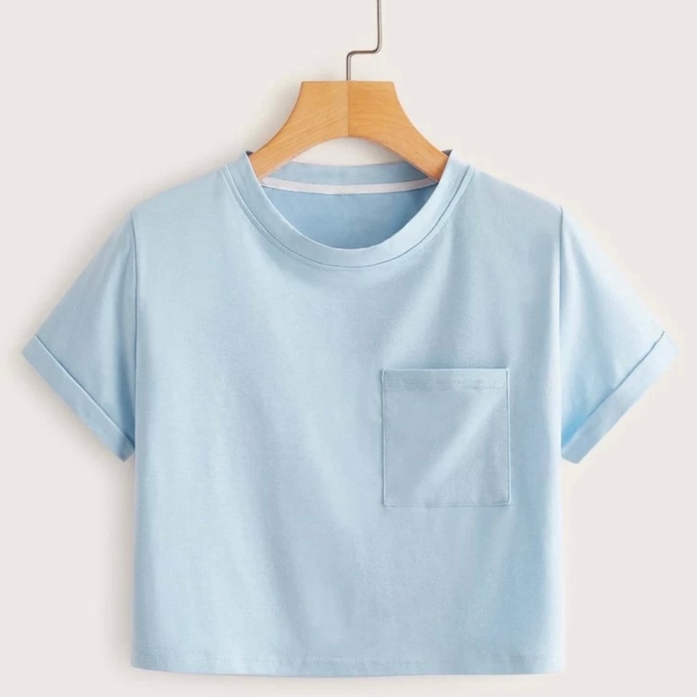 Blue Crop Top